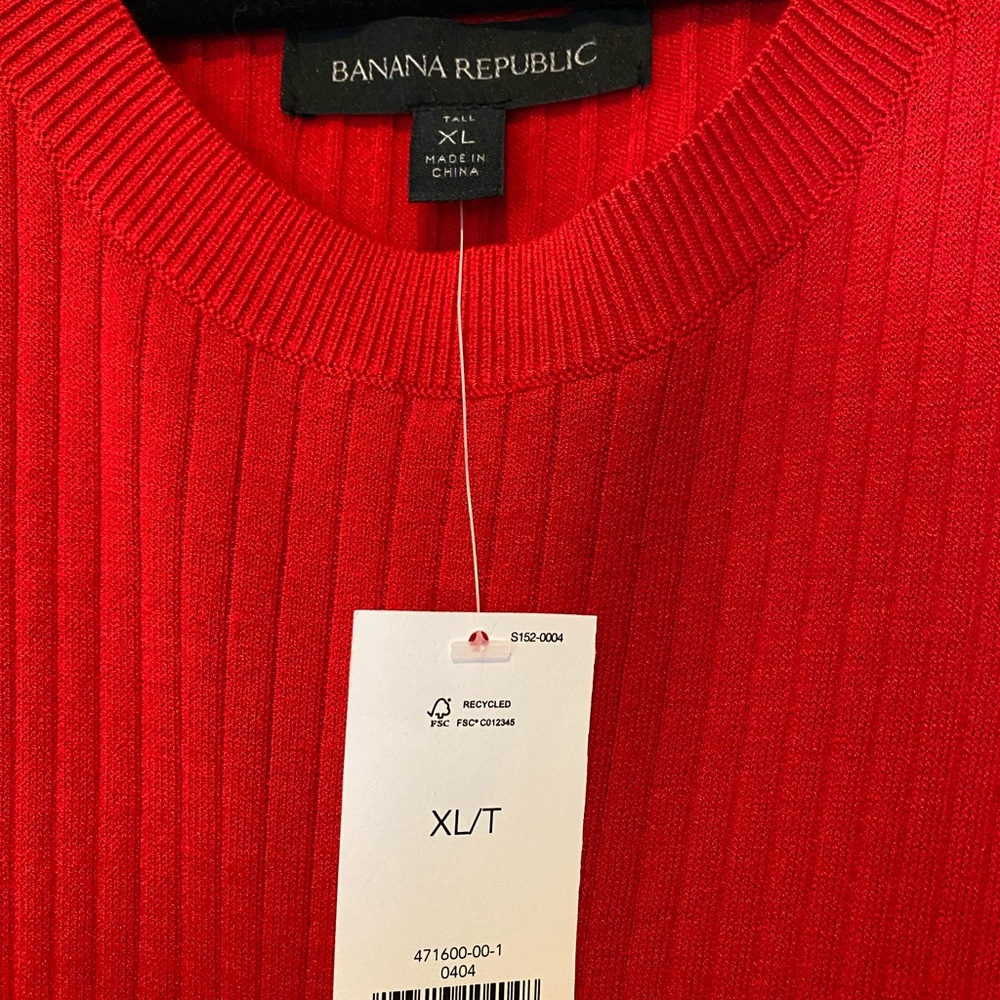 Banana Republic sleeveless red midi dress, XL TALL length - Picture 12 of 16